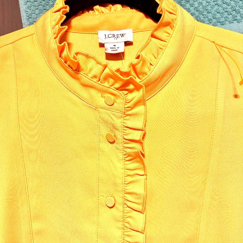 Yellow High neck J.Crew Sleeveless Blouse, sz M